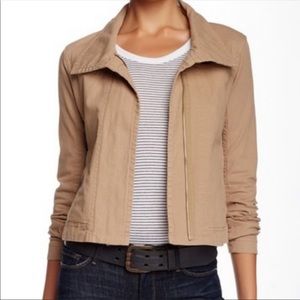 NWOT James Perse Standard Tan Skinny Moto Jacket